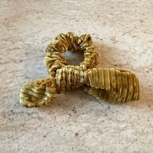 Anthropologie Golden Velvet Hair Tie